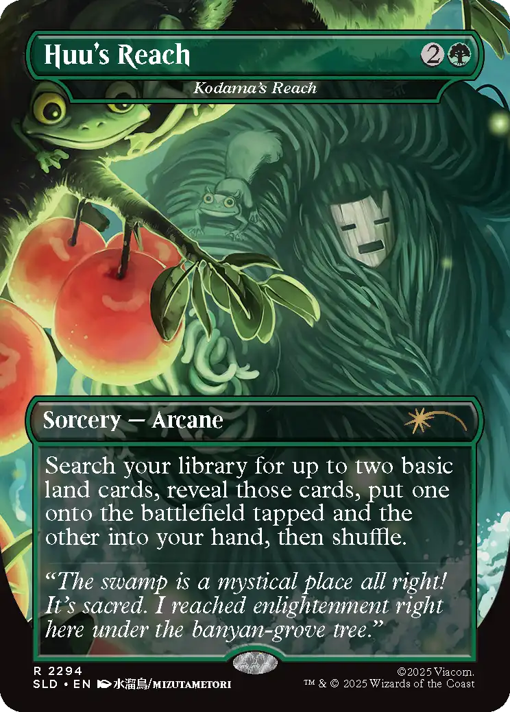 Huu's Reach - Kodama's Reach [2294] [Borderless] [A Lot to Learn] [Secret Lair Drop] [Non-Foil]