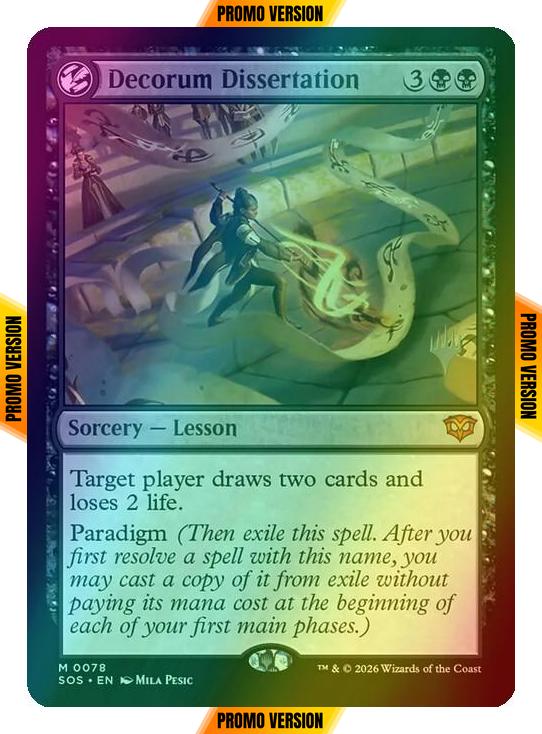 Decorum Dissertation [78p] [Promo Pack] [Secrets of Strixhaven Promos] [Foil]