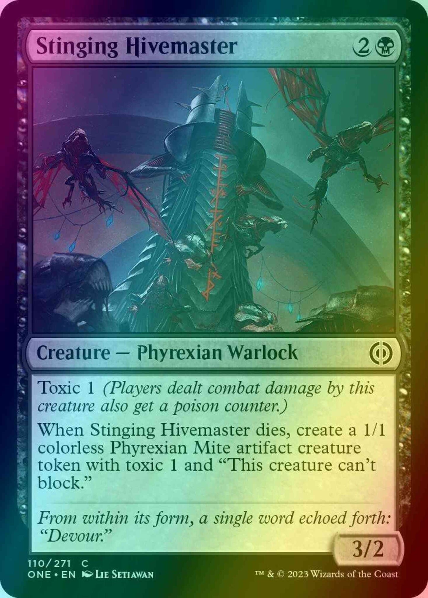 Stinging Hivemaster [110] [Phyrexia: All Will Be One] [Foil]