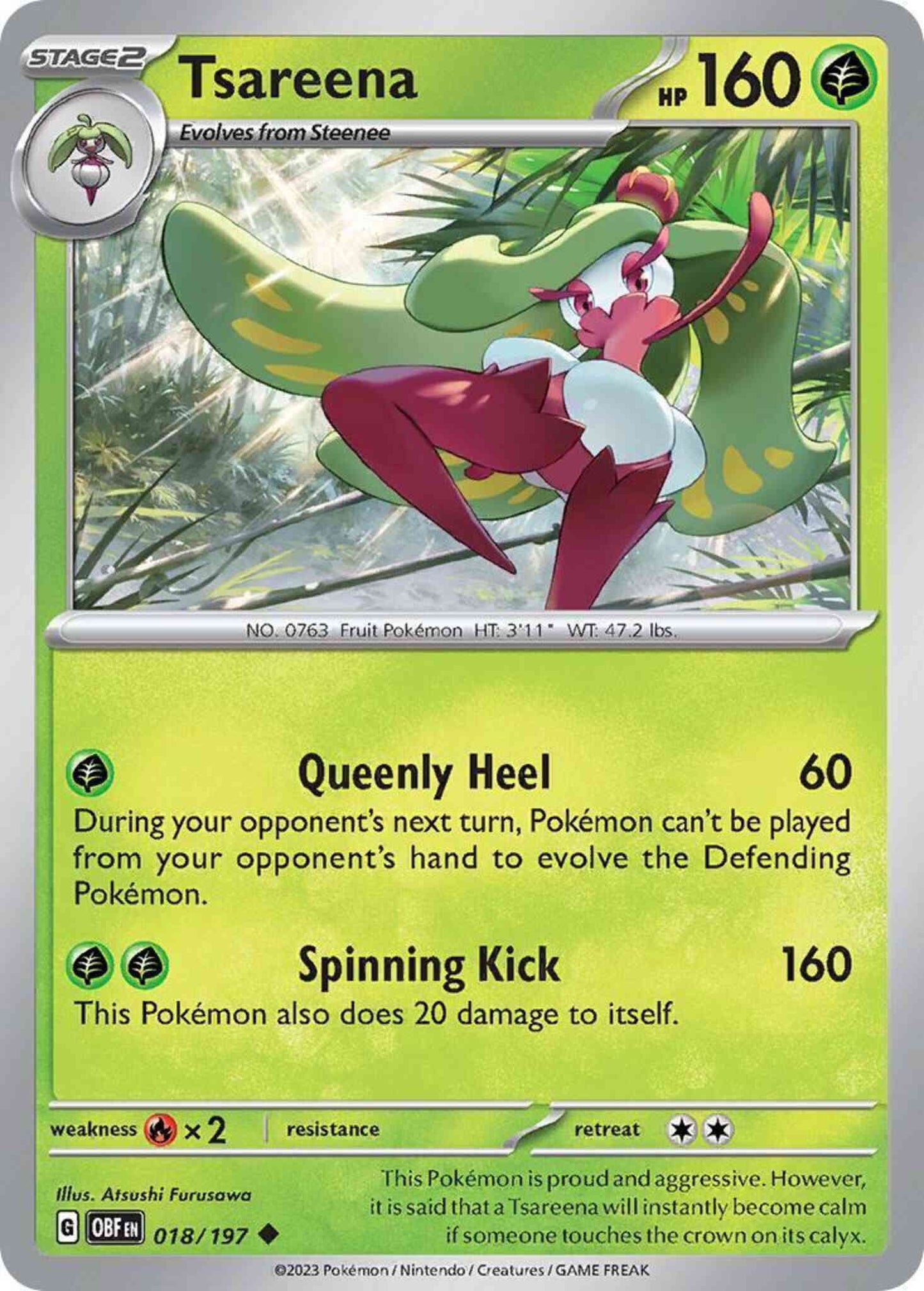 Tsareena - 018/197 - Uncommon [sv03-018] [Non-Holo]