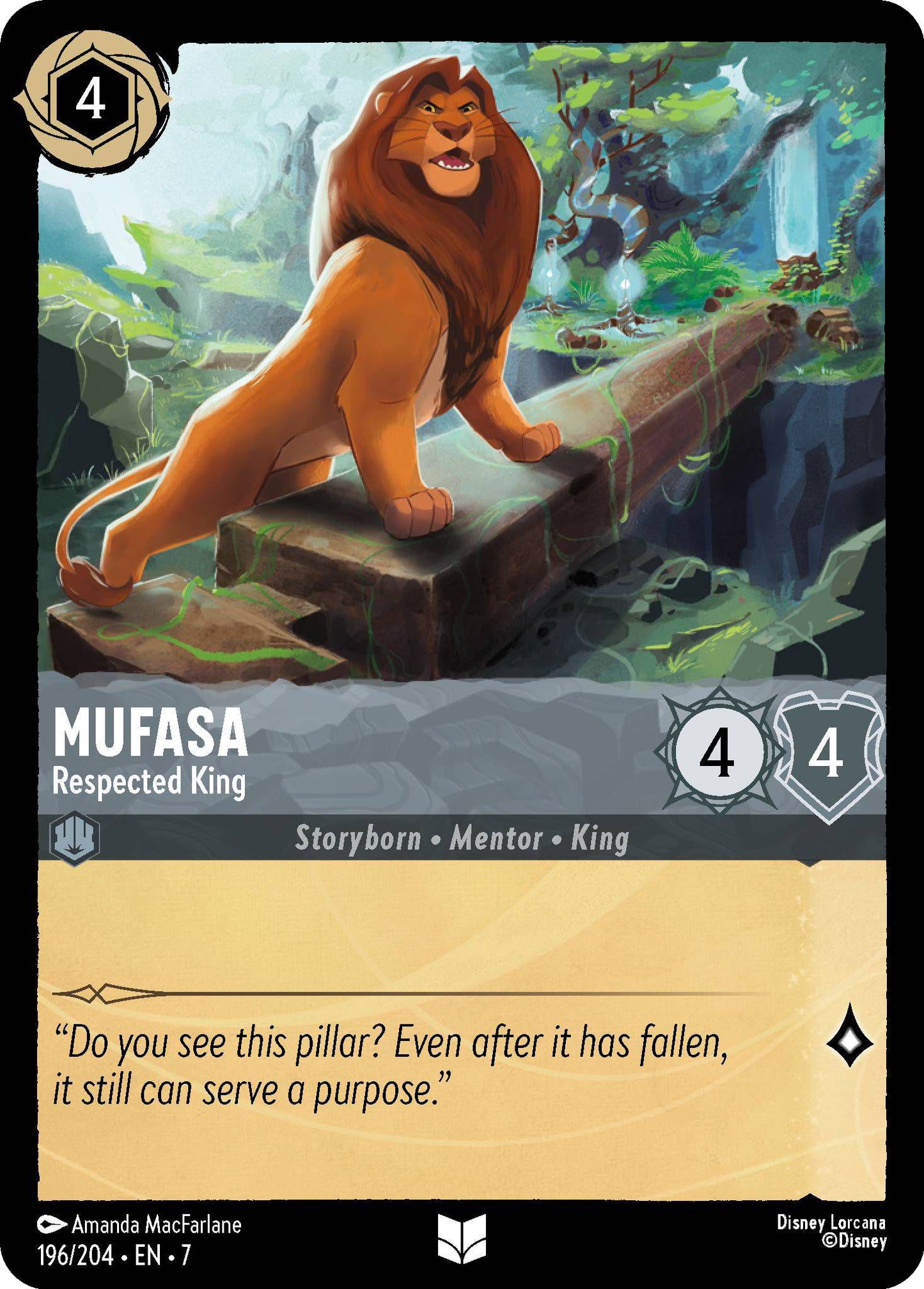 Mufasa - Respected King - 196/204 [Archazia's Island] [Non-Foil]