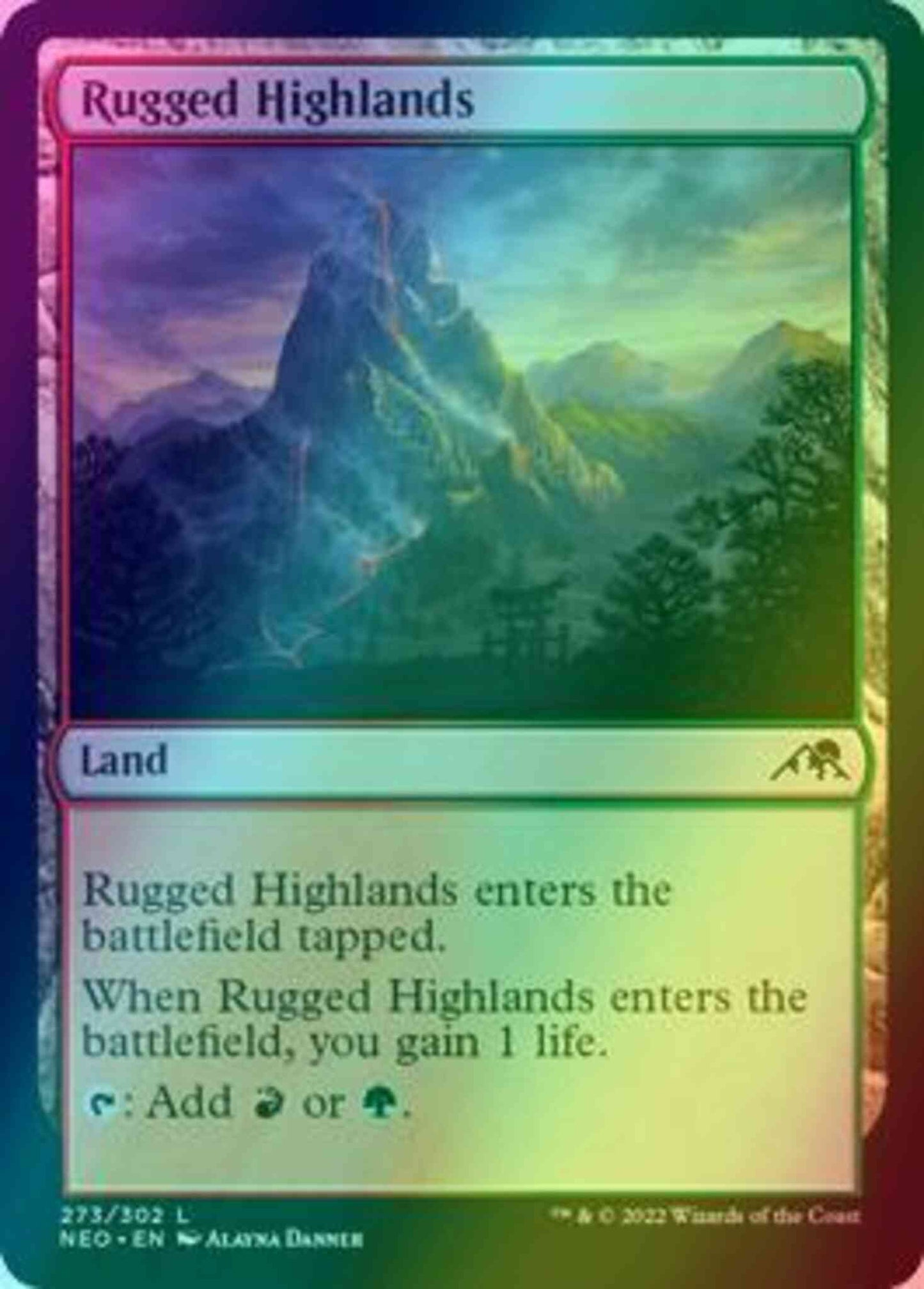 Rugged Highlands [273] [Kamigawa: Neon Dynasty] [Foil]