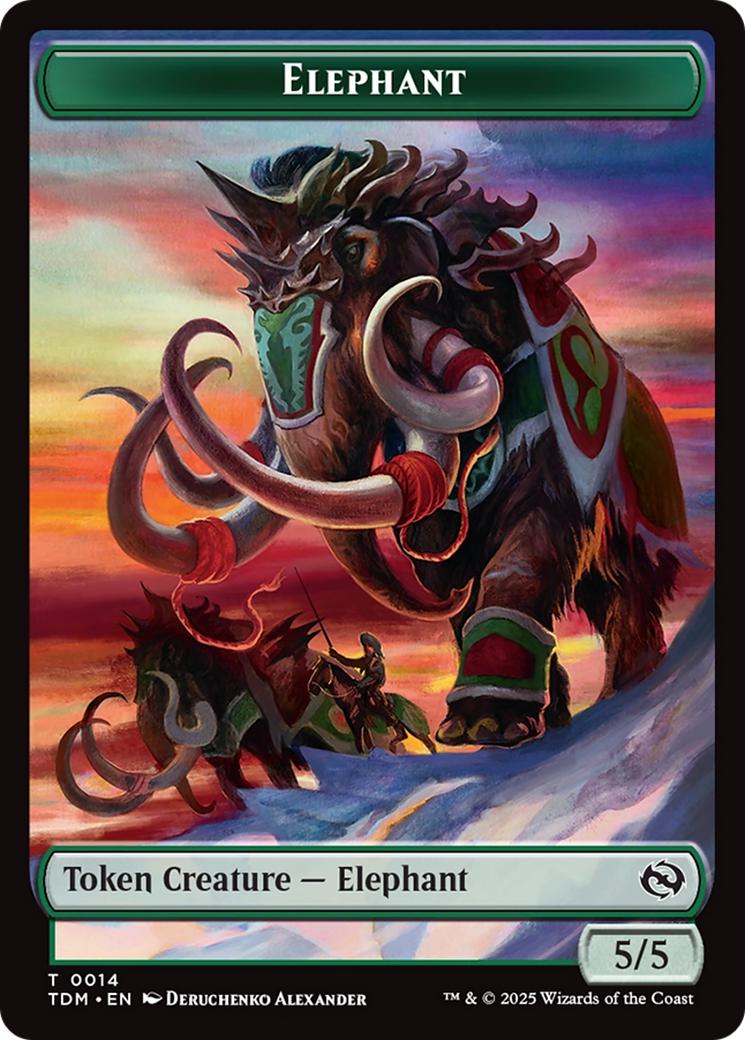 Elephant Token (14) // Treasure Token (16) [Tarkir: Dragonstorm: Tokens] [Non-Foil]