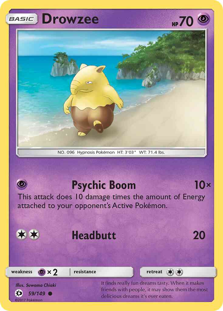 Drowzee - 59/149 - Common [sm1-59] [Reverse Holo]