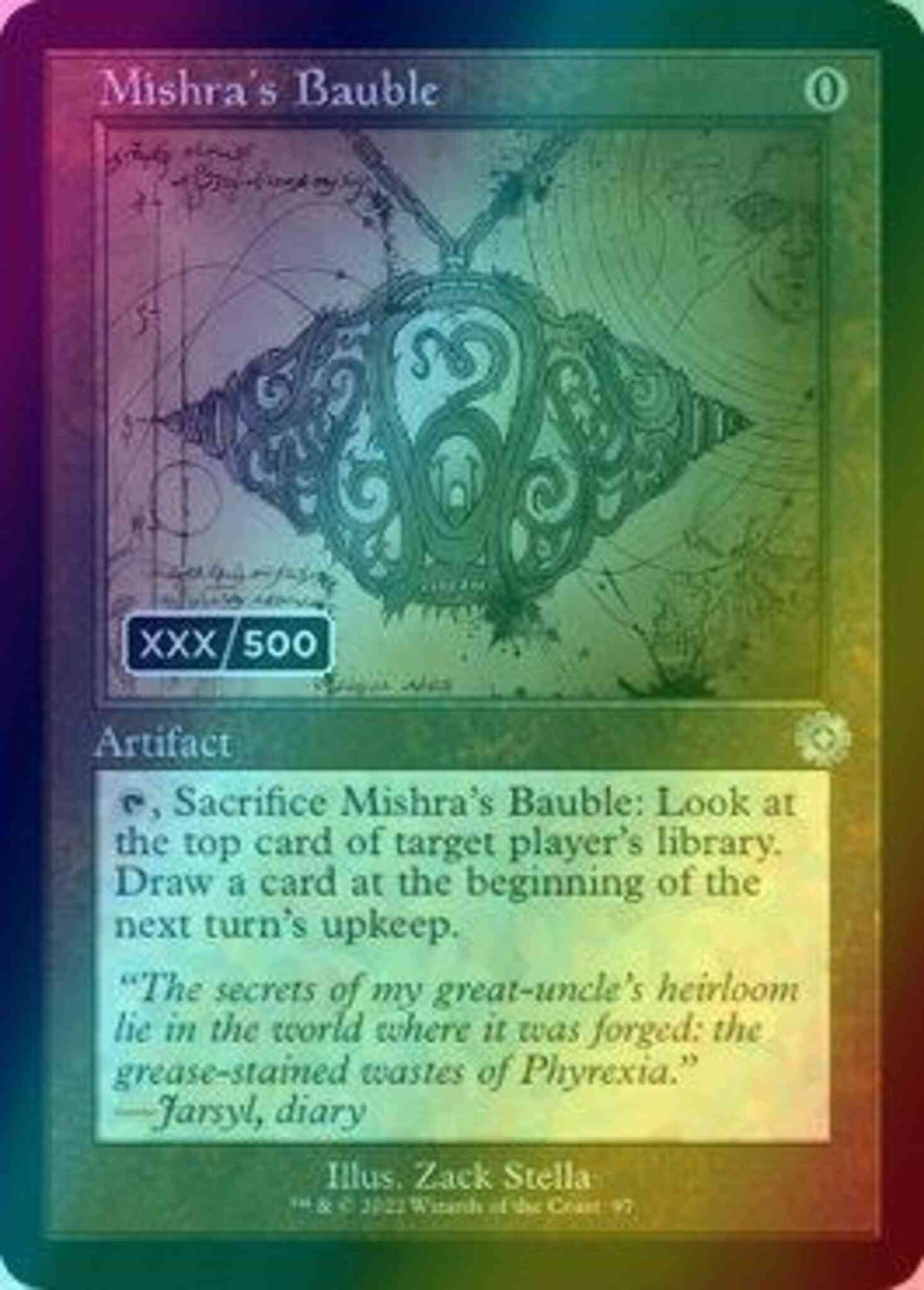 Mishra's Bauble - Serial Numbered [97z] [Retro Frame] [Schematic] [The Brothers' War Retro Artifacts] [Foil]