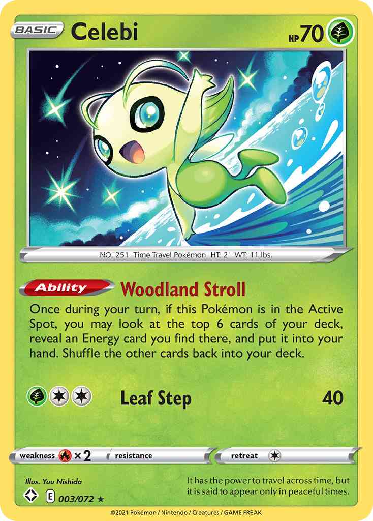 Celebi - 003/072 - Rare [swsh45-003] [Reverse Holo]