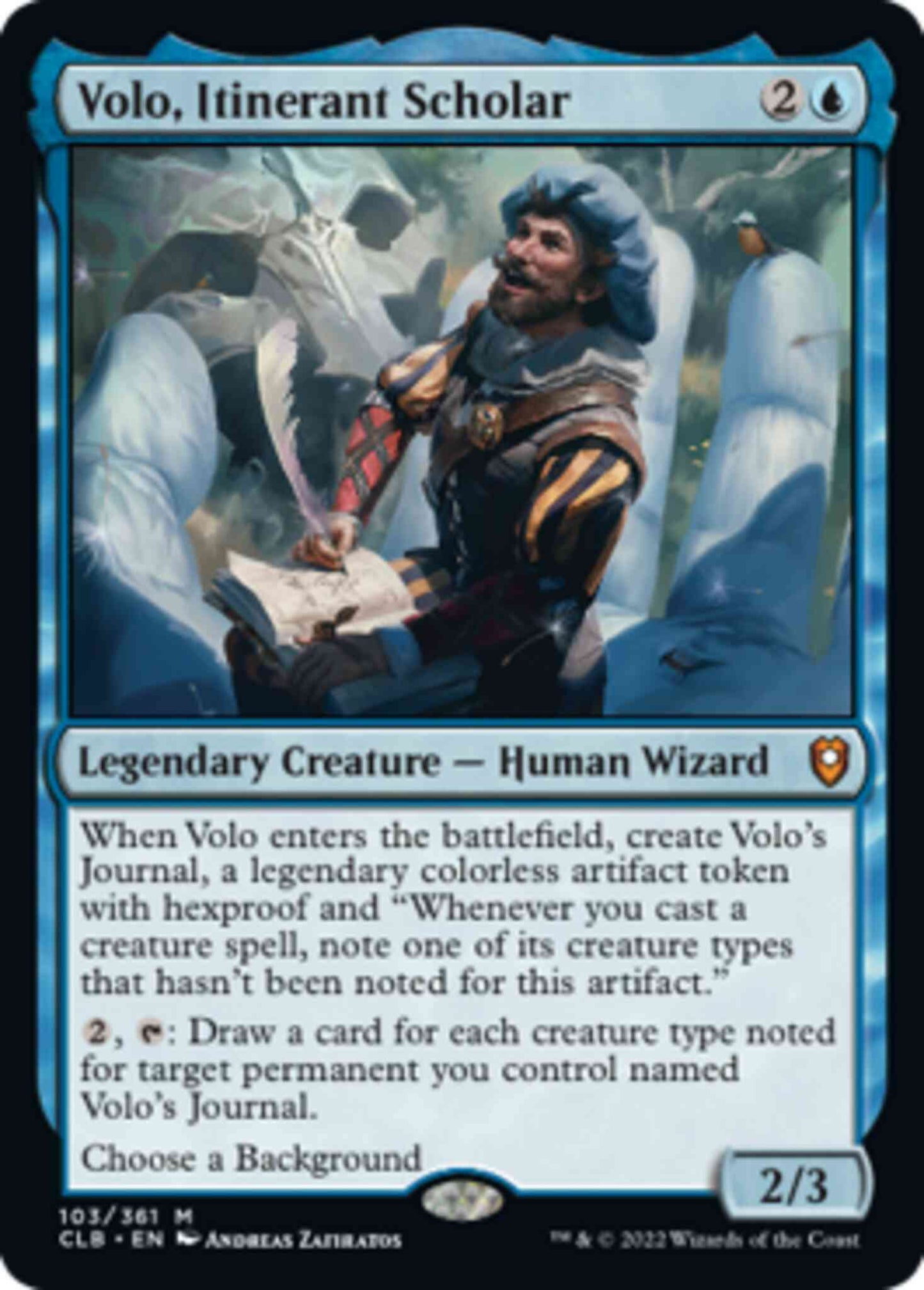 Volo, Itinerant Scholar [103] [Commander Legends: Battle for Baldur's Gate] [Non-Foil]