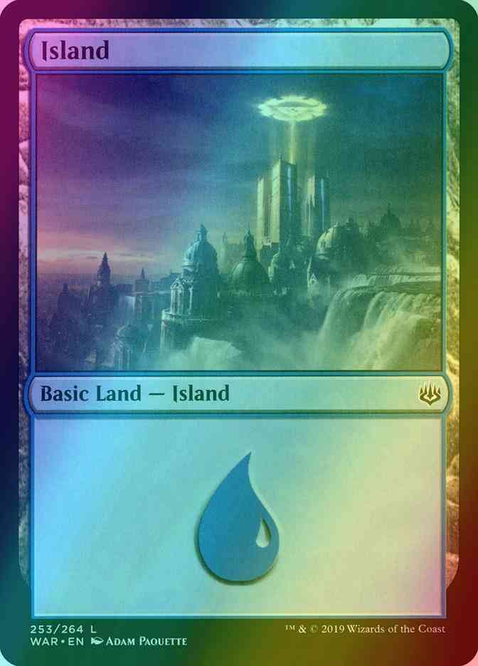 Island [253] [War of the Spark] [Foil]