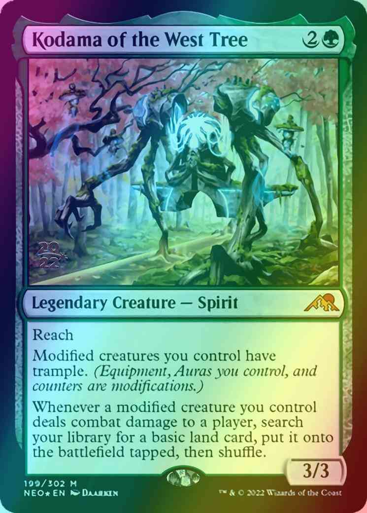 Kodama of the West Tree [Prerelease] [199s] [Kamigawa: Neon Dynasty: Promos] [Foil]