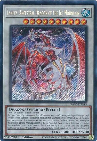 Lancea, Ancestral Dragon of the Ice Mountain - RA05-EN045 - Secret Rare - 1st Edition