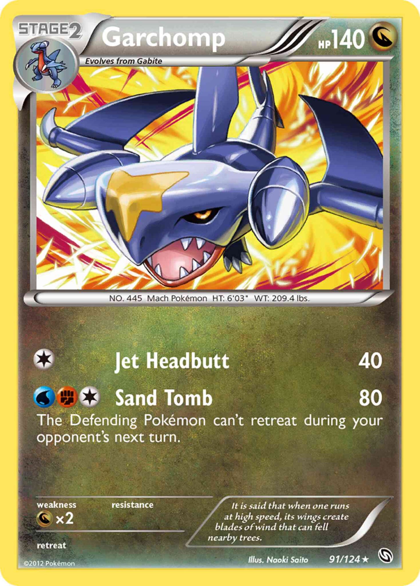 Garchomp - 91/124 - Rare [bw6-91] [Non-Holo]