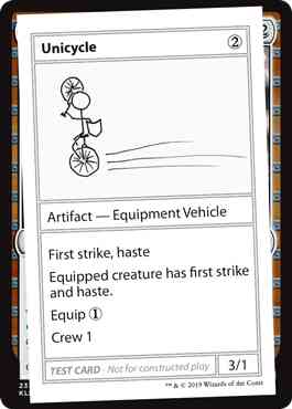 Unicycle - No Symbol [110] [Mystery Booster Playtest Cards 2021] [Non-Foil]