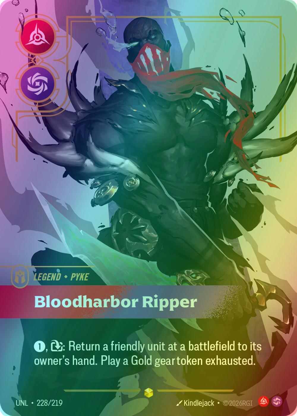 Bloodharbor Ripper (Pyke) (Overnumbered) - 228/219 [Unleashed] [Foil]