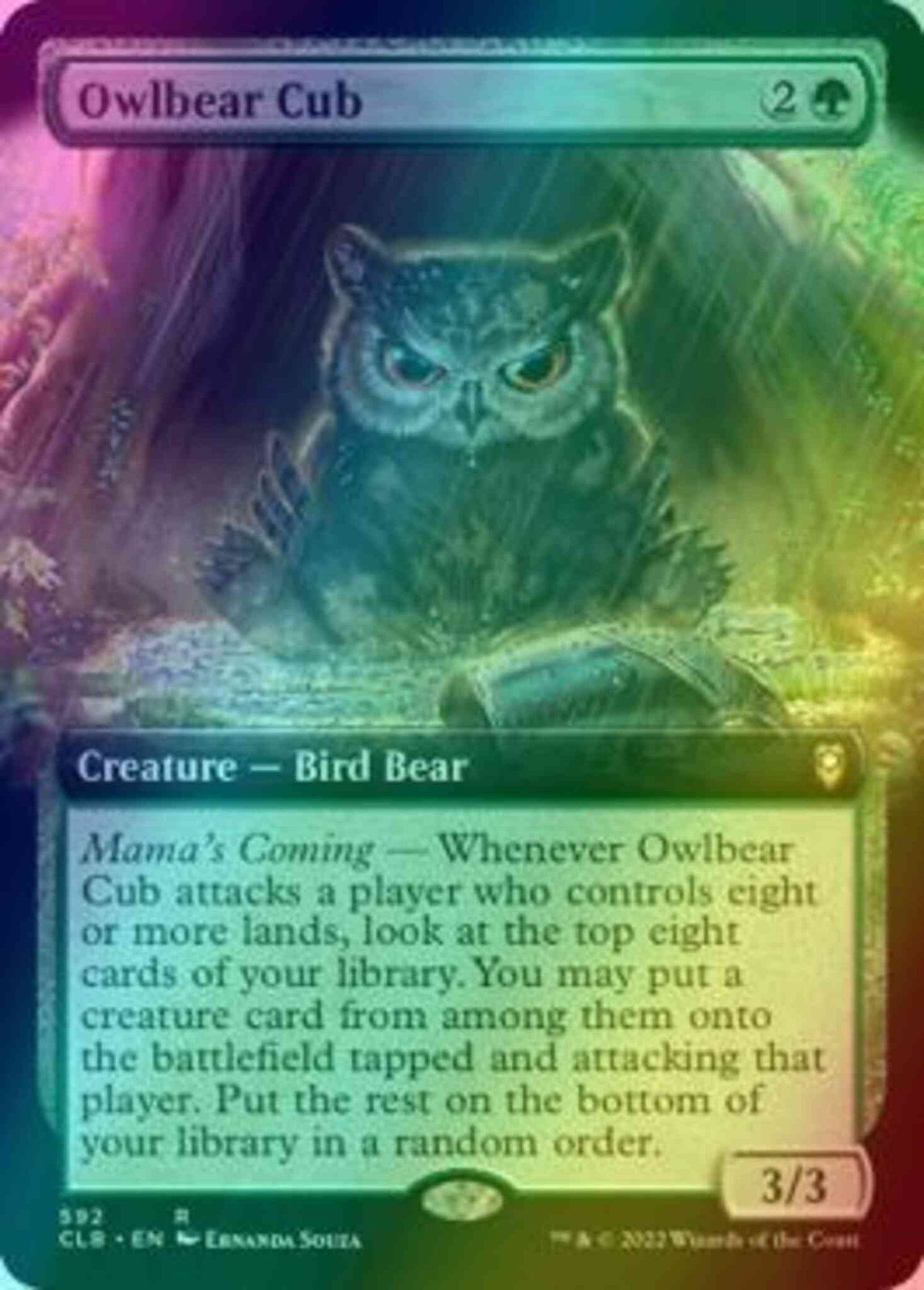 Owlbear Cub [592] [Extended Art] [Commander Legends: Battle for Baldur's Gate] [Foil]
