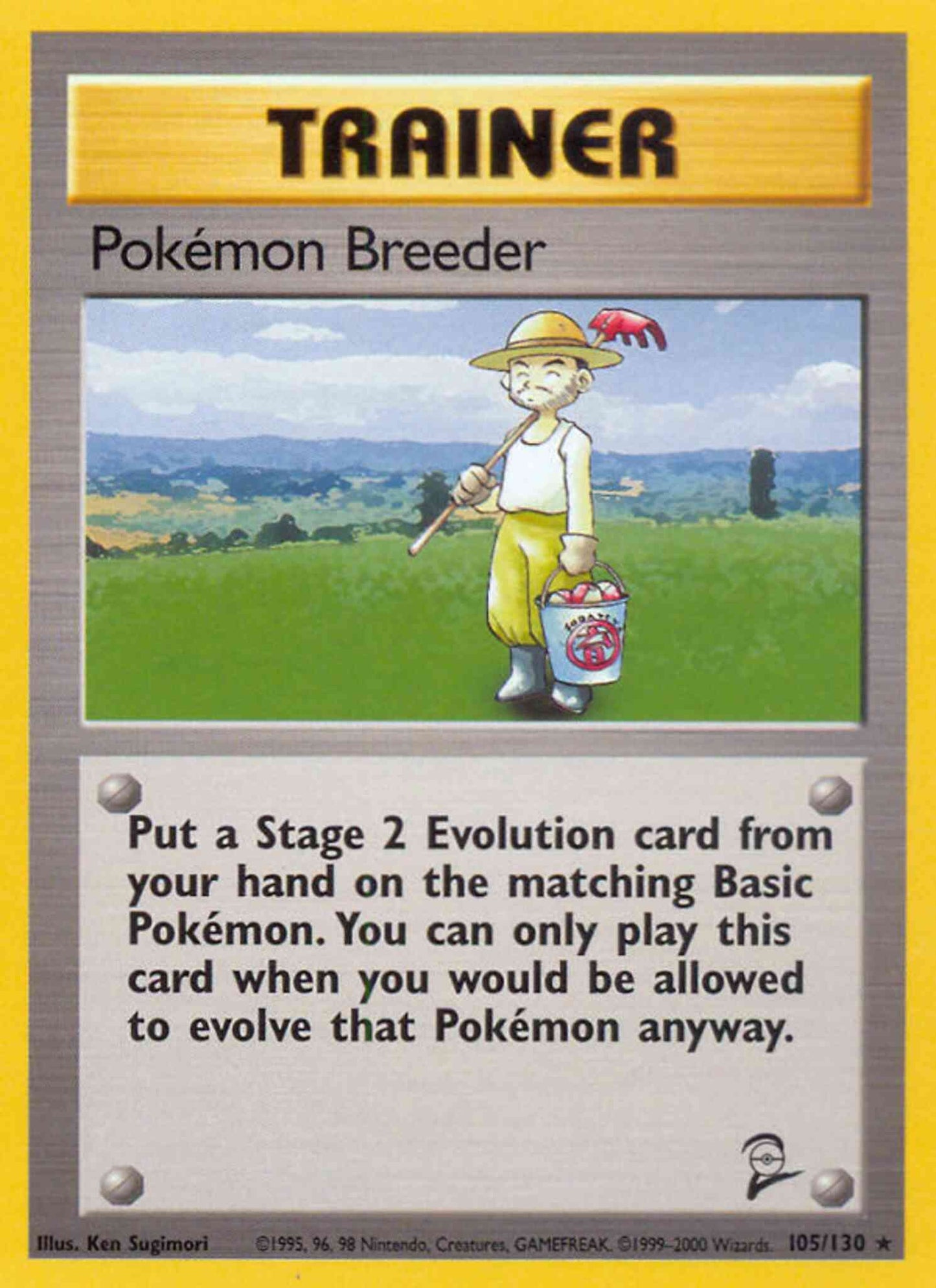 Pokémon Breeder - 105/130 - Rare [base4-105] [Non-Holo]