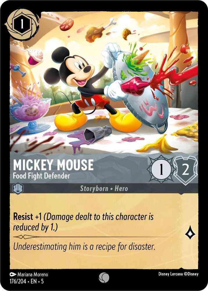 Mickey Mouse - Food Fight Defender - 176/204 [Shimmering Skies] [Non-Foil]