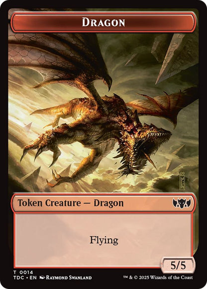 Copy Token (01) // Dragon Token (14) [TDM/TDC Set Symbol] [Tarkir: Dragonstorm: Commander: Tokens] [Non-Foil]