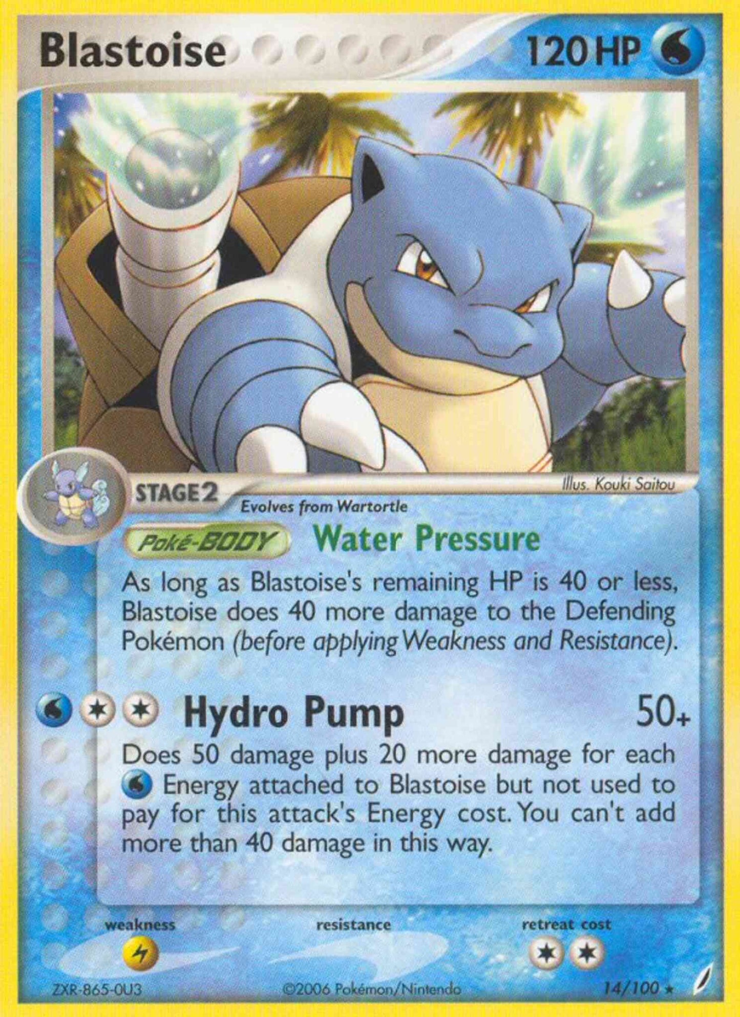 Blastoise - 14/100 - Rare [ex14-14] [Non-Holo]