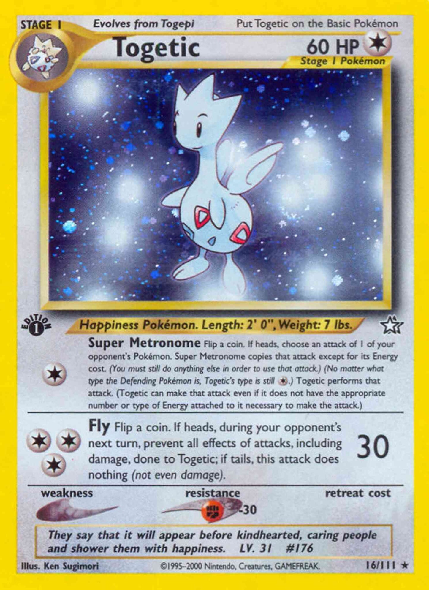 Togetic - 16/111 - Rare Holo - 1st Edition [neo1-16] [Holo]