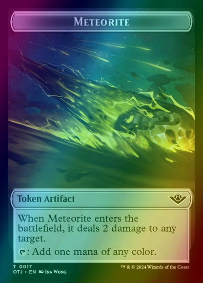Mercenary Token (10) // Meteorite Token (17) [Outlaws of Thunder Junction: Tokens] [Foil]
