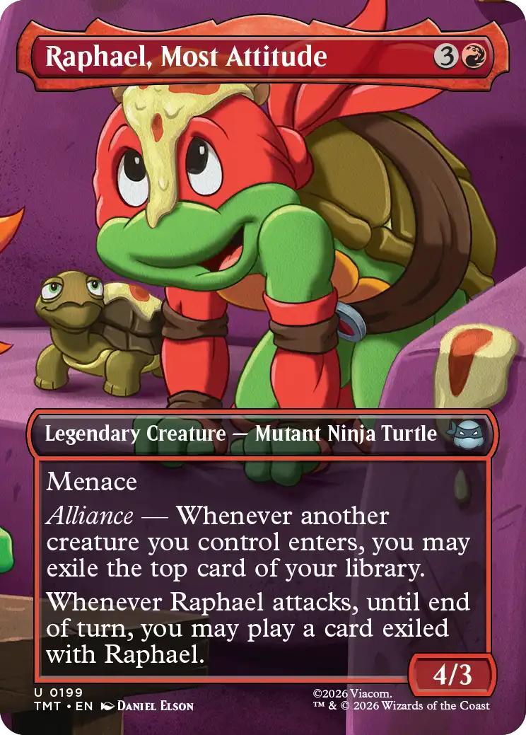 Raphael, Most Attitude [199] [Borderless] [Scene] [Teenage Mutant Ninja Turtles] [Non-Foil]