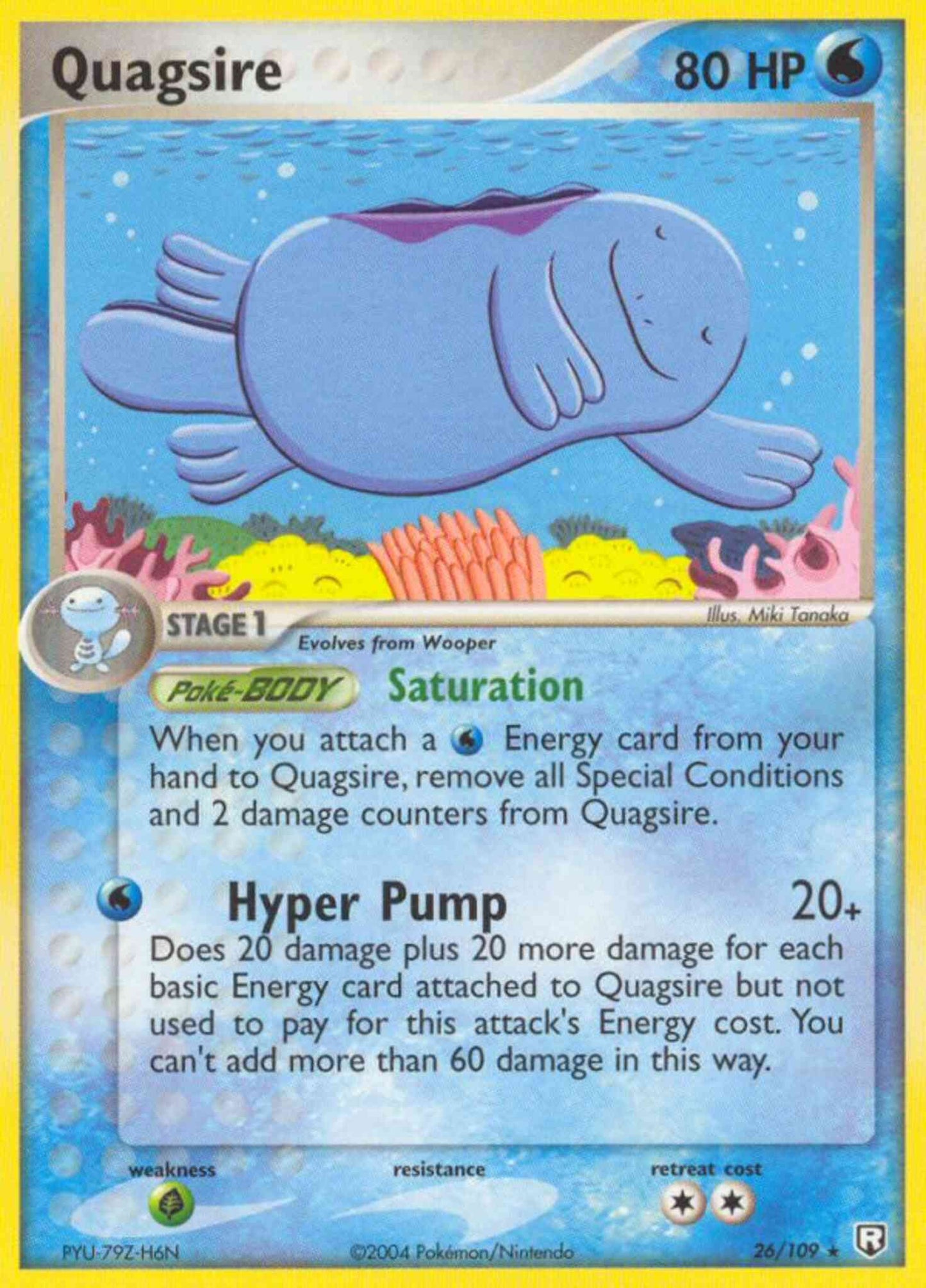 Quagsire - 26/109 - Rare [ex7-26] [Non-Holo]