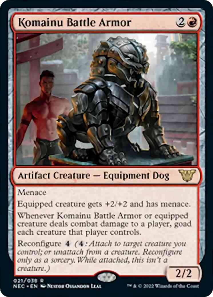 Komainu Battle Armor [21] [Kamigawa: Neon Dynasty: Commander] [Non-Foil]