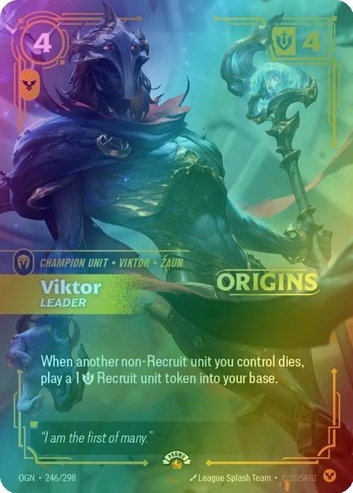 Viktor - Leader (Stamped) - 246/298 [Riftbound Organized Play Promotional Cards] [Foil]