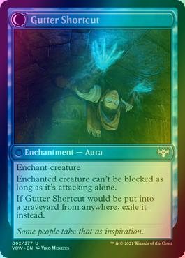 Gutter Skulker // Gutter Shortcut [62] [Innistrad: Crimson Vow] [Foil]