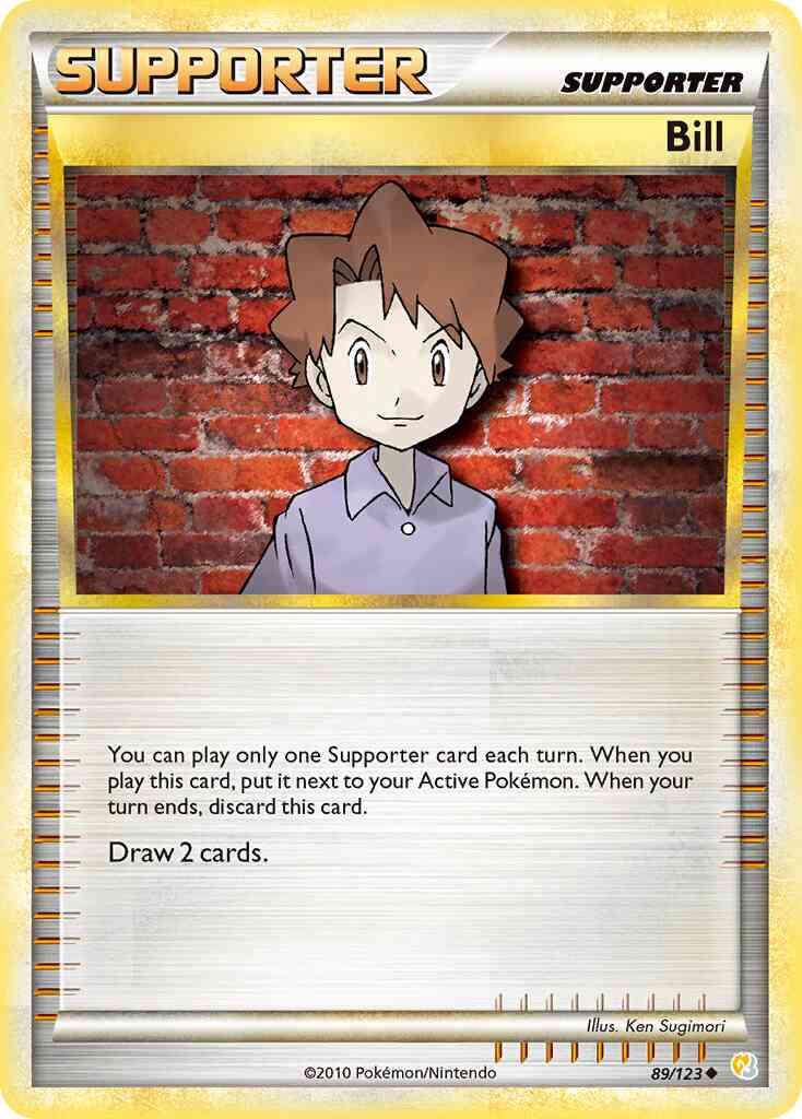Bill - 89/123 - Uncommon [hgss1-89] [Reverse Holo]