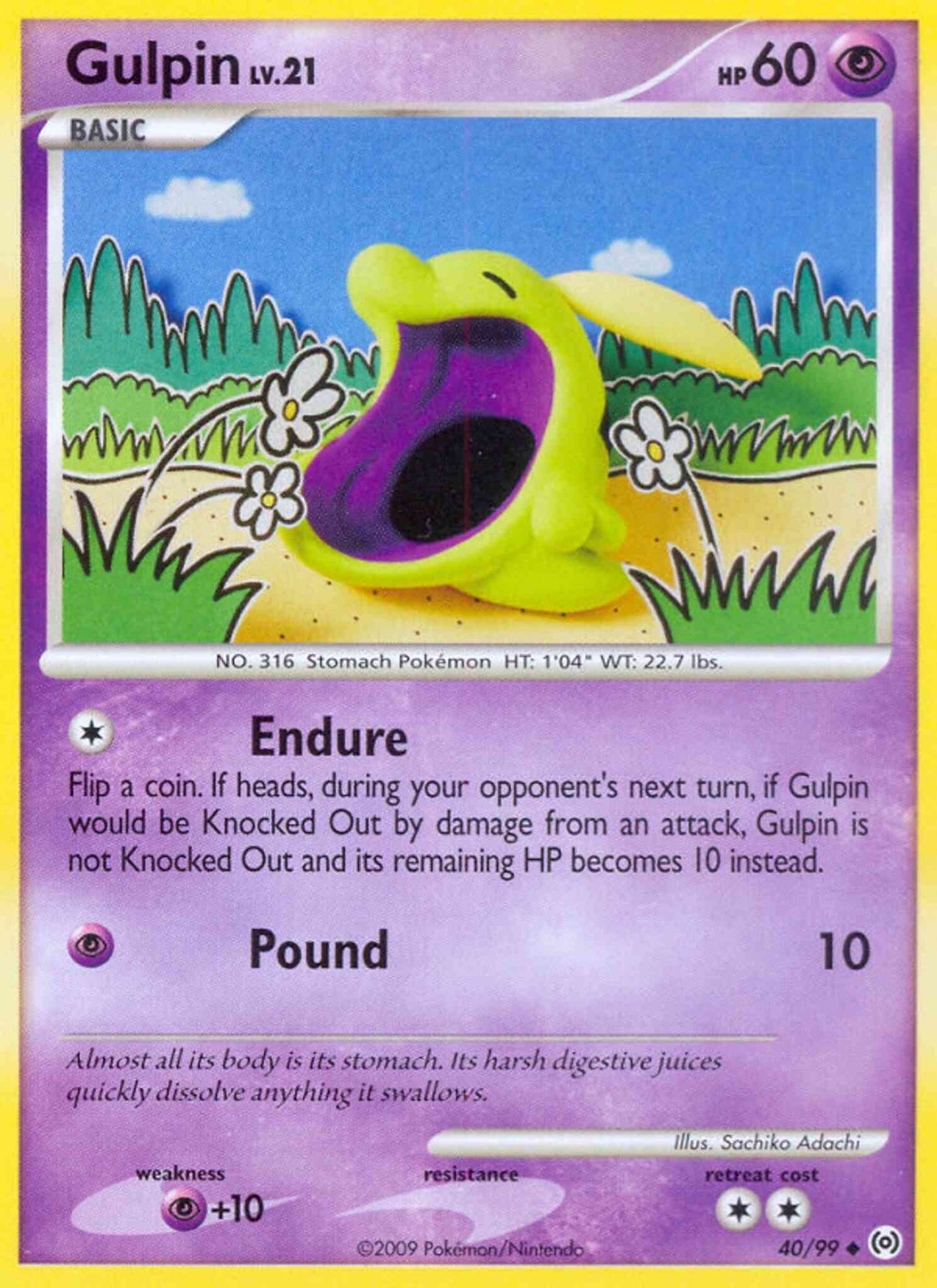 Gulpin - 40/99 - Uncommon [pl4-40] [Non-Holo]