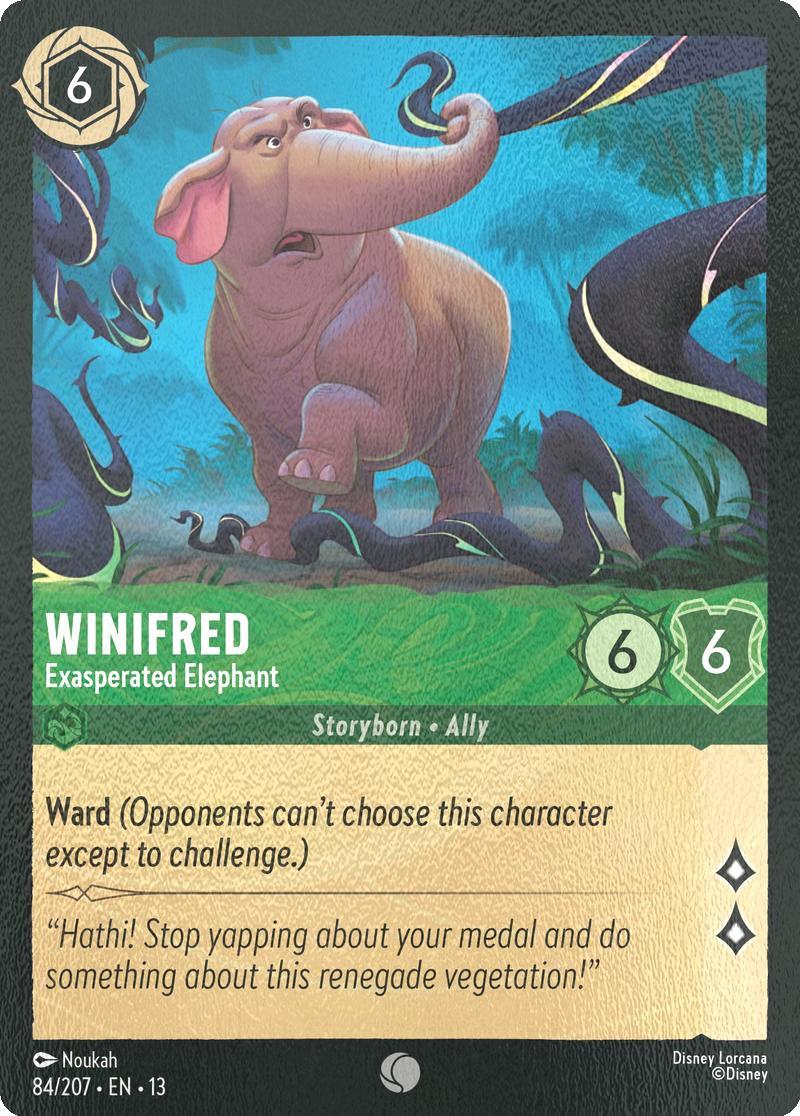 Winifred - Exasperated Elephant - 84/204 [Attack of the Vine!] [Cold Foil]