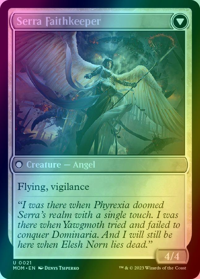 Invasion of Dominaria // Serra Faithkeeper [21] [March of the Machine] [Foil]