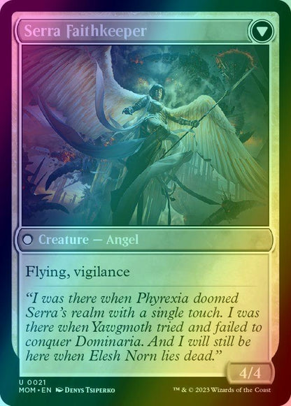 Invasion of Dominaria // Serra Faithkeeper [21] [March of the Machine] [Foil]