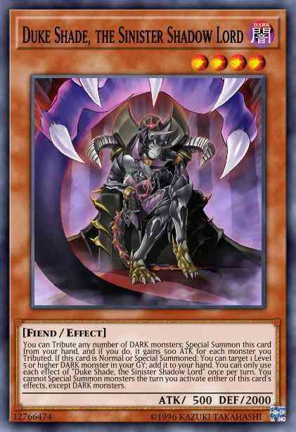 Duke Shade, the Sinister Shadow Lord - SR06-EN003 - Common - 1st Edition