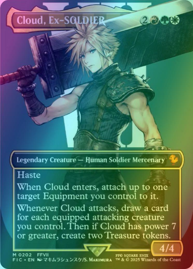 Cloud, Ex-SOLDIER [202] [Borderless] [Character] [FINAL FANTASY: Commander] [Foil]