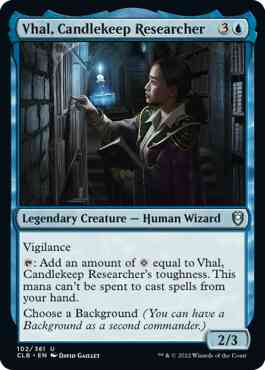 Vhal, Candlekeep Researcher [102] [Commander Legends: Battle for Baldur's Gate] [Non-Foil]