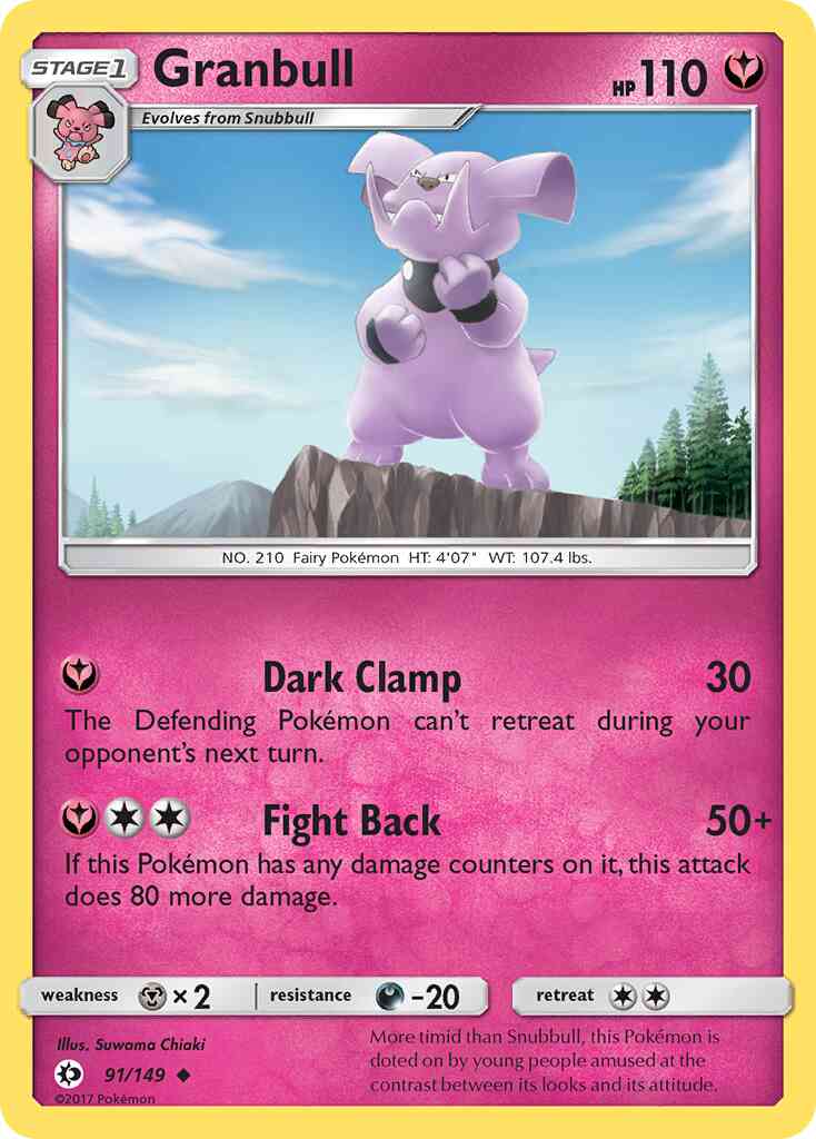 Granbull - 91/149 - Uncommon [sm1-91] [Reverse Holo]
