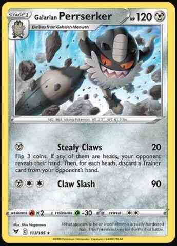 Galarian Perrserker - 113/185 - Rare [swsh4-113] [Non-Holo]