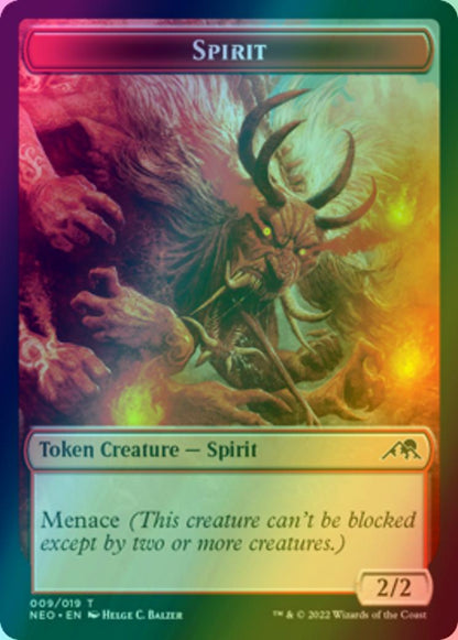 Samurai Token (03) // Spirit Token (09) [Kamigawa: Neon Dynasty: Tokens] [Foil]