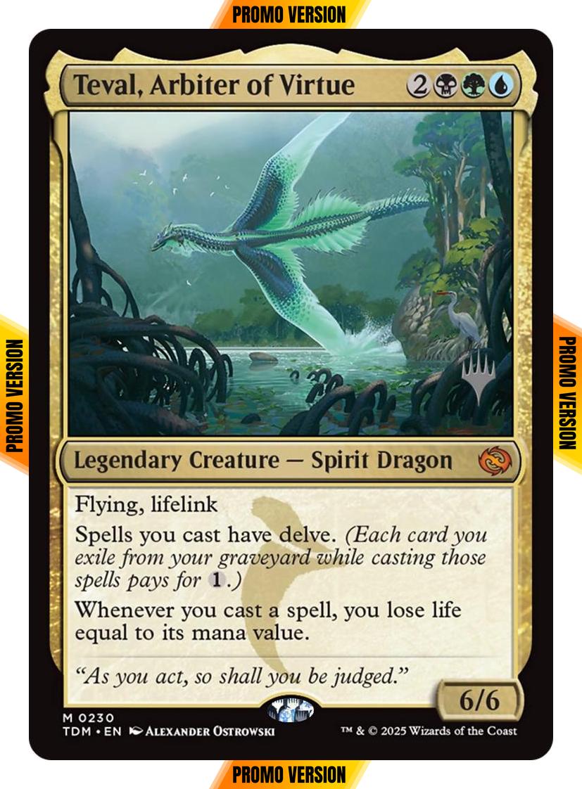 Teval, Arbiter of Virtue [230p] [Promo Pack] [Tarkir: Dragonstorm: Promos] [Non-Foil]