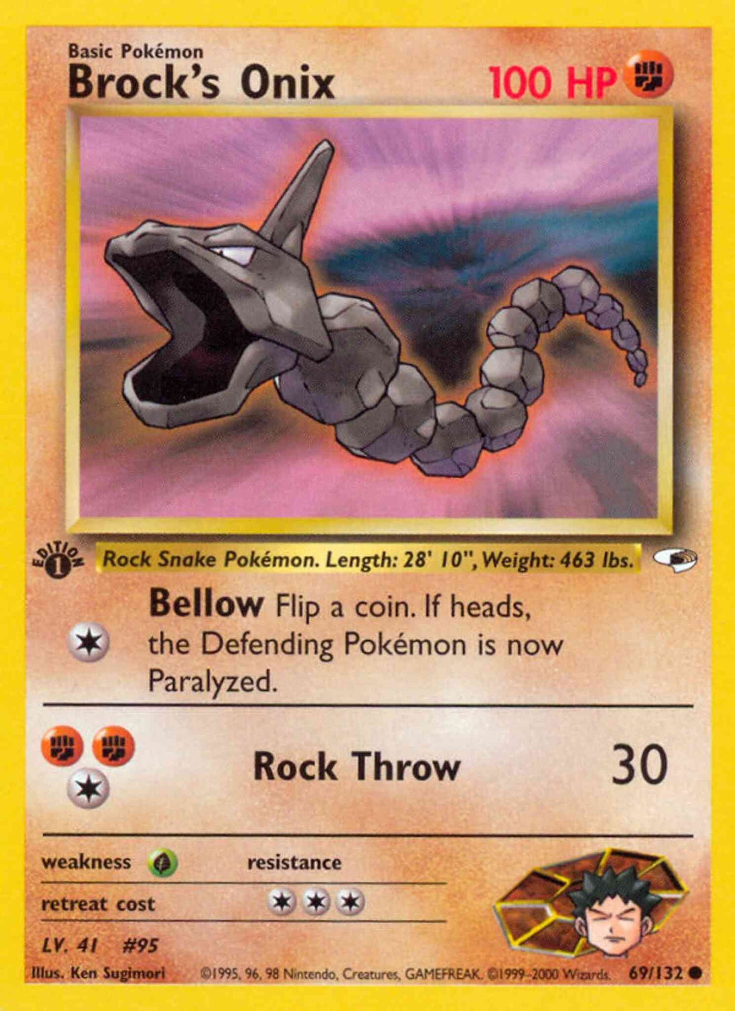 Brock's Onix - 69/132 - Common - 1st Edition [gym1-69] [Non-Holo]