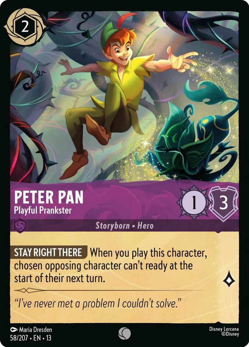 Peter Pan - Playful Prankster - 58/204 [Attack of the Vine!] [Non-Foil]