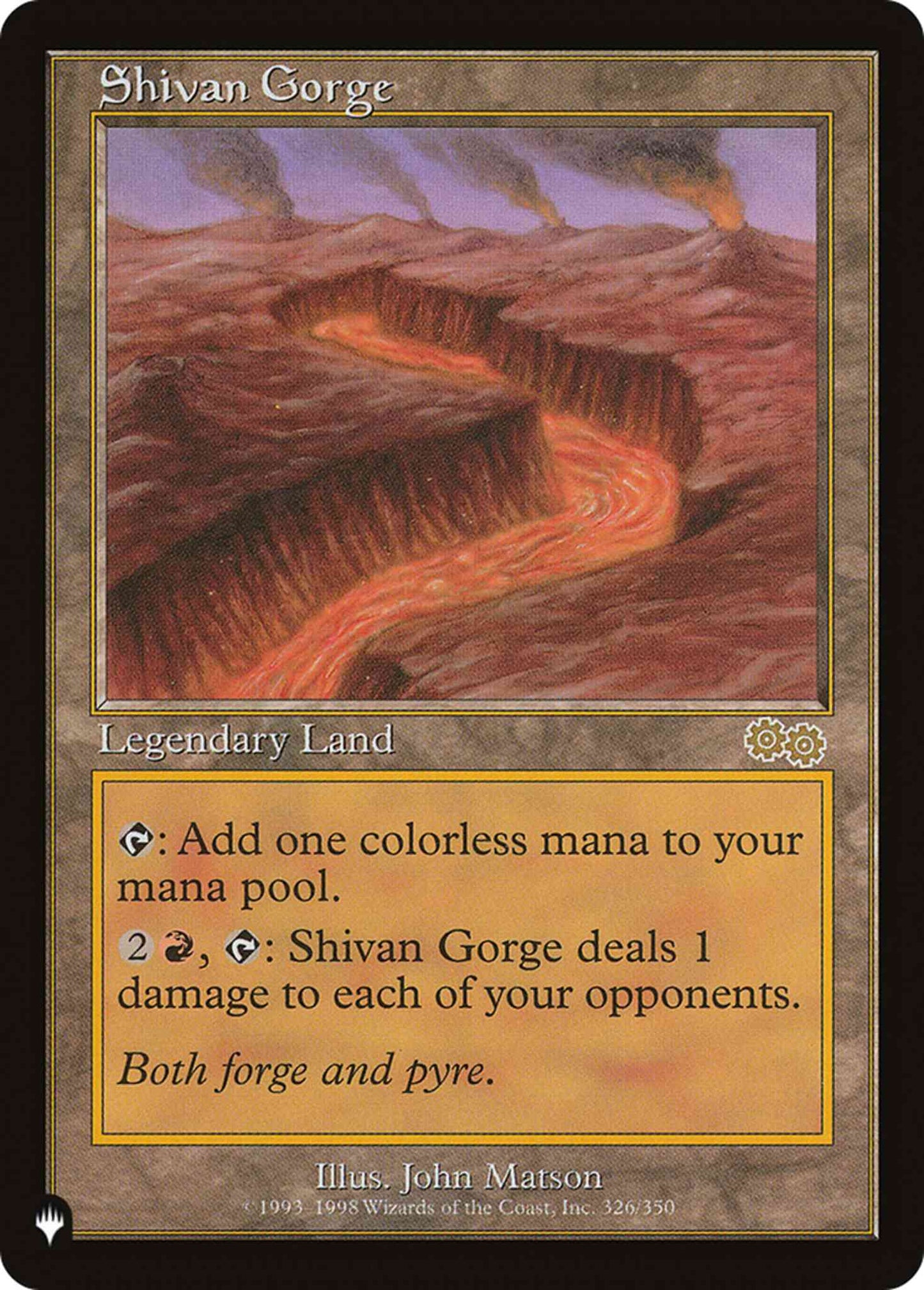 Shivan Gorge [USG-326] [The List] [Non-Foil]