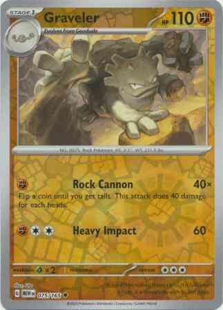 Graveler - 075/165 - Uncommon [sv035-075] [Reverse Holo]