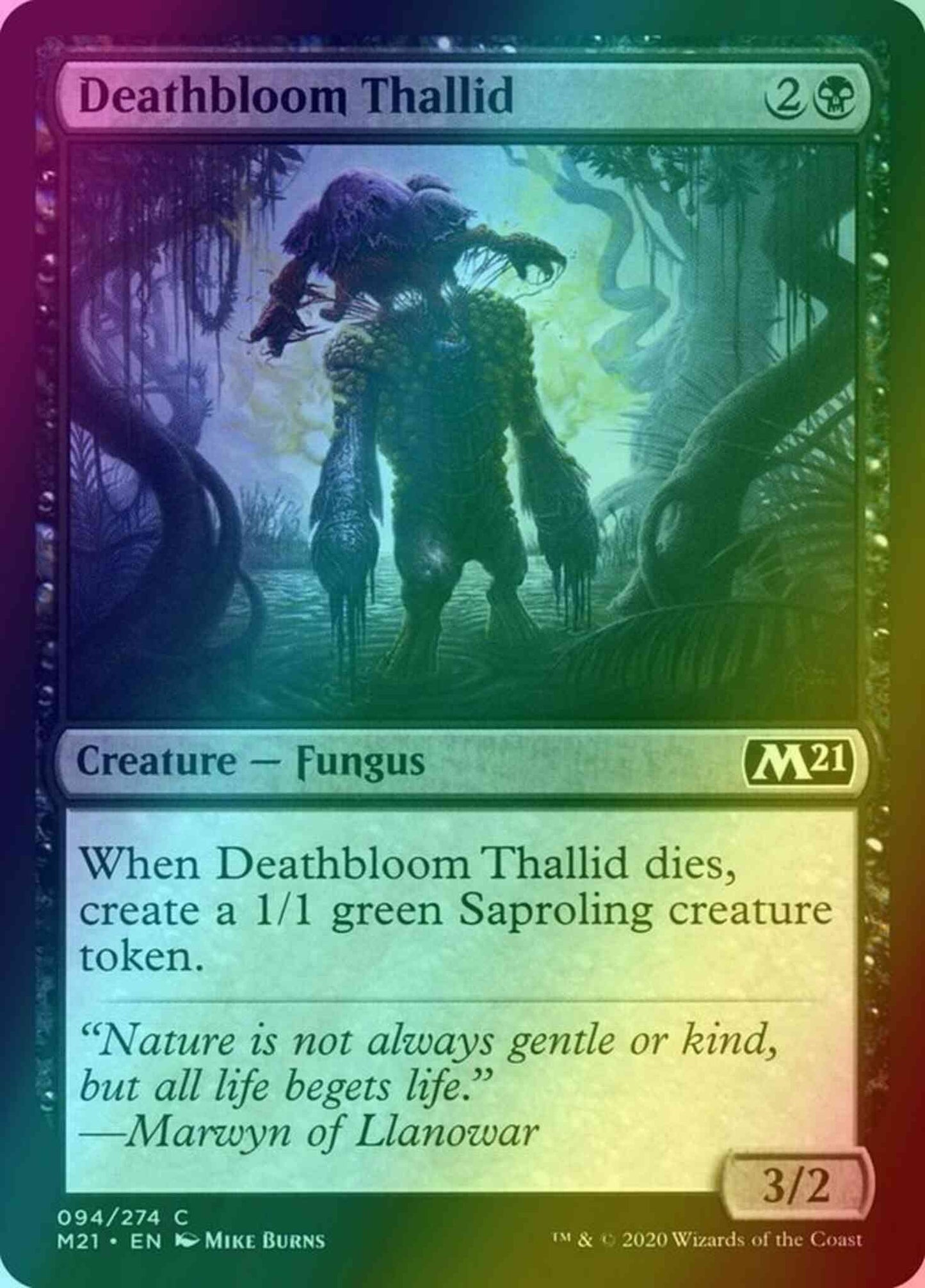 Deathbloom Thallid [94] [Core Set 2021] [Foil]