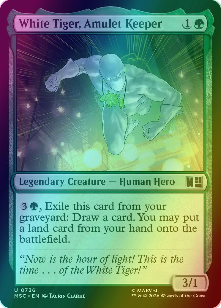 White Tiger, Amulet Keeper [736] [Jumpstart] [Marvel Super Heroes: Commander] [Foil]