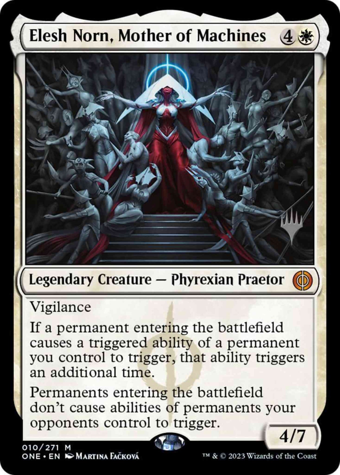 Elesh Norn, Mother of Machines [10p] [Promo Pack] [Phyrexia: All Will Be One: Promos] [Non-Foil]