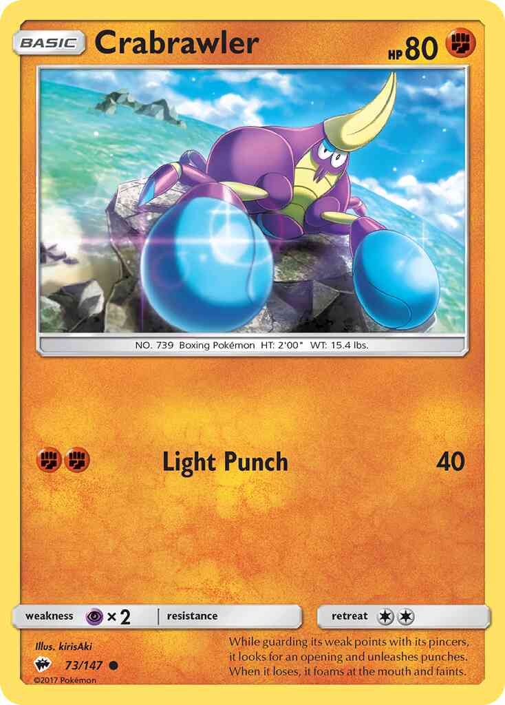 Crabrawler - 73/147 - Common [sm3-73] [Reverse Holo]