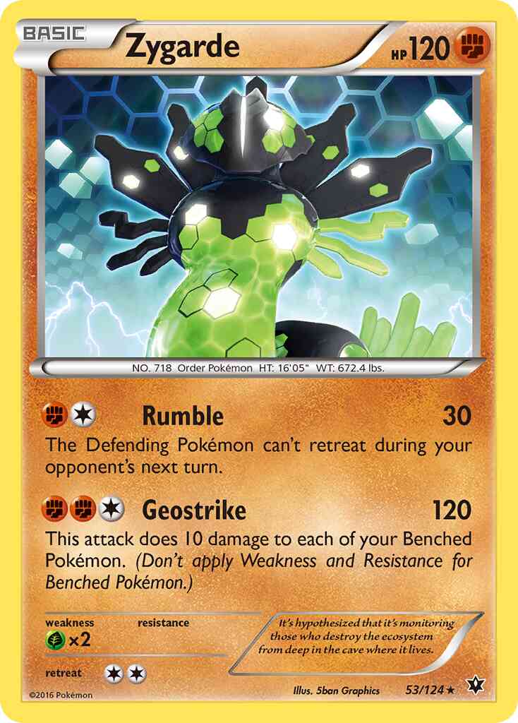 Zygarde - 53/124 - Rare [xy10-53] [Non-Holo]